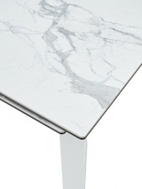 Стол CORNER 120 MATTE STATUARIO Белый мрамор матовый керамика, стекло/ белый каркас, ®DISAUR в Лысьве - lysva.mebel24.online | фото 6