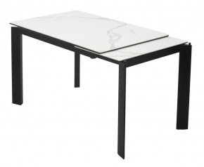Стол CORNER 120 MATTE STATUARIO Белый мрамор матовый керамика, стекло/ черный каркас, ®DISAUR в Лысьве - lysva.mebel24.online | фото 3