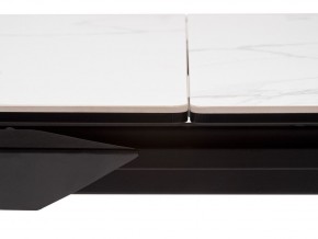 Стол CREMONA 140 HIGH GLOSS STATUARIO Белый мрамор глянцевый, керамика/ черный каркас, ®DISAUR в Лысьве - lysva.mebel24.online | фото 5
