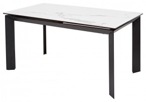 Стол CREMONA 140 HIGH GLOSS STATUARIO Белый мрамор глянцевый, керамика/ черный каркас, ®DISAUR в Лысьве - lysva.mebel24.online | фото 7