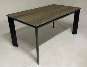 Стол CREMONA 140 KL-61 под дерево, итальянская керамика/ черный каркас, ®DISAUR в Лысьве - lysva.mebel24.online | фото 2