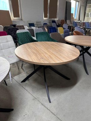 Стол ДАРИО D100 Дуб Канзас / Черный каркас М-City в Лысьве - lysva.mebel24.online | фото 9