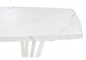 Стол деревянный Эудес 160(205)х90х76 мрамор леванто белый / белый в Лысьве - lysva.mebel24.online | фото 1