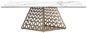 Стол ENNA 220 KL-188 Контрастный мрамор матовый, итальянская керамика/ каркас цвета шампань, ®DISAUR в Лысьве - lysva.mebel24.online | фото 10
