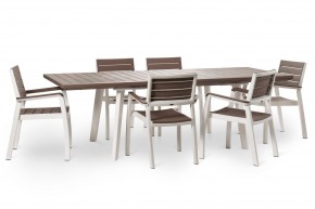 Стол Гармония раздвижной (Harmony Extendable) белый-капучино в Лысьве - lysva.mebel24.online | фото 6