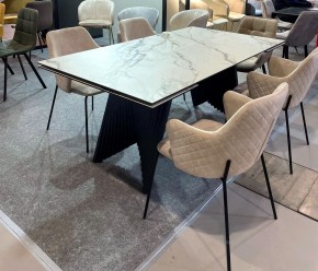 Стол IVAR 180 MARBLES KL-188 Контрастный мрамор, итальянская керамика, ®DISAUR в Лысьве - lysva.mebel24.online | фото 11