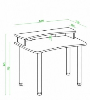 Стол компьютерный Домино Лайт СКЛ-Софт120МО+НКИЛ120 в Лысьве - lysva.mebel24.online | фото 2