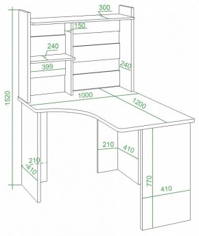 Стол компьютерный Домино Lite СКЛ-Угл120+НКЛ-100 в Лысьве - lysva.mebel24.online | фото 2