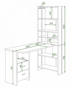 Стол компьютерный Домино Lite СТЛ-ОВ+С120Прям+ТЯЛ в Лысьве - lysva.mebel24.online | фото 2