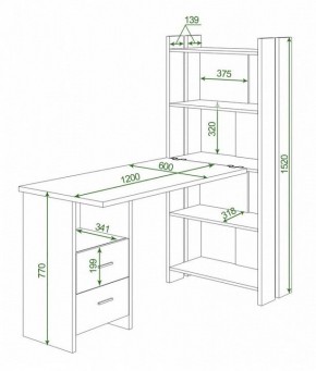 Стол компьютерный Домино Lite СТЛ-ОВ+С120Прям+ТЯЛ в Лысьве - lysva.mebel24.online | фото 2