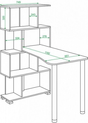 Стол компьютерный Домино нельсон СЛ-5-4СТ-2+БД+БЯ в Лысьве - lysva.mebel24.online | фото 2