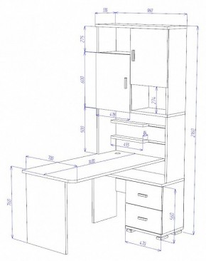 Стол компьютерный Домино СР-720/140 в Лысьве - lysva.mebel24.online | фото 2