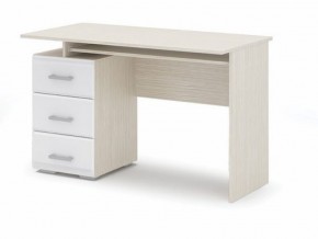 Стол компьютерный Симба Дуб белфорт-Белый глянец в Лысьве - lysva.mebel24.online | фото 1