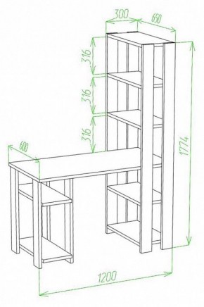 Стол компьютерный Slim СТН-180/120 в Лысьве - lysva.mebel24.online | фото 2