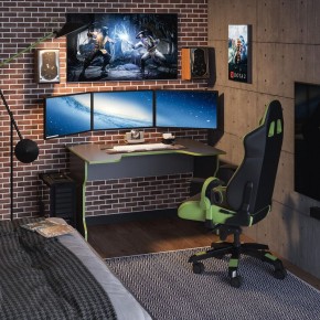 Стол компьютерный ВАРДИГ K1 120x82, антрацит/лайм в Лысьве - lysva.mebel24.online | фото 4
