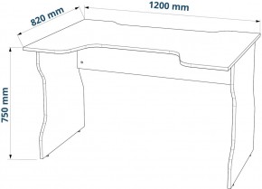 Стол компьютерный ВАРДИГ K1 120x82, антрацит/серебристый в Лысьве - lysva.mebel24.online | фото 3