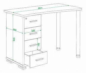 Стол письменный Домино СКМ-50 в Лысьве - lysva.mebel24.online | фото 6