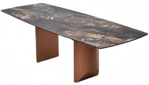 Стол ПУАНТО 200 TITANIUM LAWA NERO, керамика / МЕДЬ каркас М-City в Лысьве - lysva.mebel24.online | фото 13