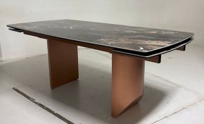 Стол ПУАНТО 200 TITANIUM LAWA NERO, керамика / МЕДЬ каркас М-City в Лысьве - lysva.mebel24.online | фото 3