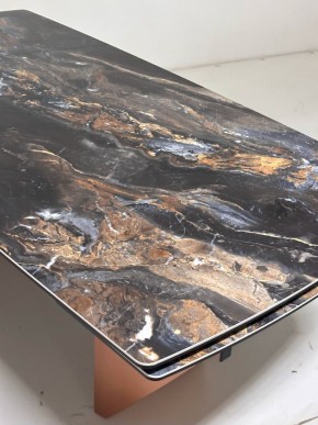 Стол ПУАНТО 200 TITANIUM LAWA NERO, керамика / МЕДЬ каркас М-City в Лысьве - lysva.mebel24.online | фото 6