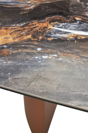 Стол ПУАНТО 200 TITANIUM LAWA NERO, керамика / МЕДЬ каркас М-City в Лысьве - lysva.mebel24.online | фото 7