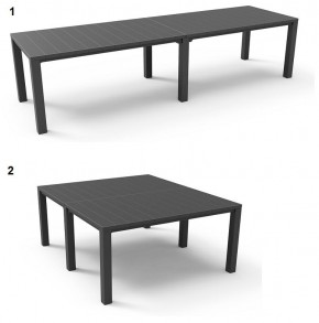 Стол раскладной Джули (Julie Double table 2 configurations) Графит в Лысьве - lysva.mebel24.online | фото 1