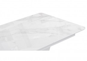 Стол стеклянный Бугун 120(160)х80х77 белый мрамор / белый в Лысьве - lysva.mebel24.online | фото 5