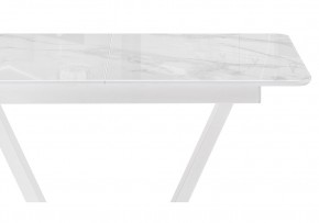 Стол стеклянный Бугун 120(160)х80х77 белый мрамор / белый в Лысьве - lysva.mebel24.online | фото 7