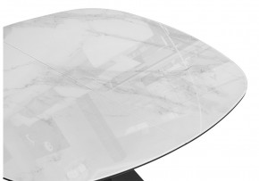 Стол стеклянный Эдли 110(150)х100х76 белый мрамор / черный в Лысьве - lysva.mebel24.online | фото 4