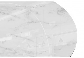 Стол стеклянный Норфолк 100х78 белый мрамор / черный в Лысьве - lysva.mebel24.online | фото 5
