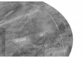 Стол стеклянный Норфолк 100х78 серый мрамор / черный в Лысьве - lysva.mebel24.online | фото 5