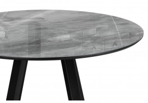Стол стеклянный Норфолк 100х78 серый мрамор / черный в Лысьве - lysva.mebel24.online | фото 6