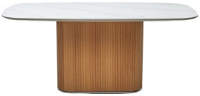 Стол TAMPA 180 цвет БЕЛЫЙ МРАМОР M326, керамика / Каркас OAK, ®DISAUR в Лысьве - lysva.mebel24.online | фото 9