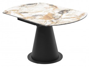 Стол TERAMO 135 GLOSS GRAND JADE SOLID CERAMIC, керамика, поворотн.механизм / Черный каркас, ®DISAUR в Лысьве - lysva.mebel24.online | фото 11