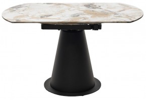 Стол TERAMO 135 GLOSS GRAND JADE SOLID CERAMIC, керамика, поворотн.механизм / Черный каркас, ®DISAUR в Лысьве - lysva.mebel24.online | фото 16