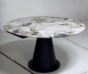 Стол TERAMO 135 GLOSS GRAND JADE SOLID CERAMIC, керамика, поворотн.механизм / Черный каркас, ®DISAUR в Лысьве - lysva.mebel24.online | фото 5