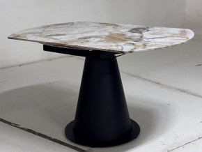 Стол TERAMO 135 GLOSS GRAND JADE SOLID CERAMIC, керамика, поворотн.механизм / Черный каркас, ®DISAUR в Лысьве - lysva.mebel24.online | фото 9