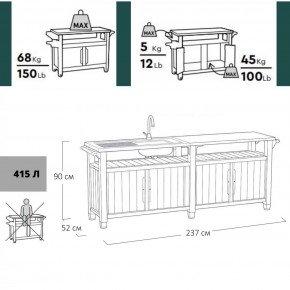 Столик для барбекю 415 Л (Unity Chef 415 L) графит в Лысьве - lysva.mebel24.online | фото 2