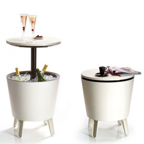 Столик-холодильник COOL BAR крем-шоколад в Лысьве - lysva.mebel24.online | фото 1