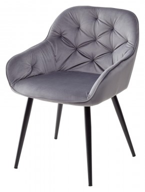 Стул BREEZE BLUVEL-14 GREY, велюр / черный каркас М-City в Лысьве - lysva.mebel24.online | фото 1