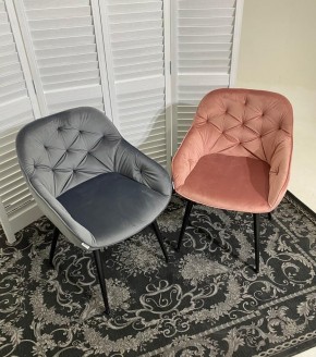 Стул BREEZE BLUVEL-14 GREY, велюр / черный каркас М-City в Лысьве - lysva.mebel24.online | фото 3