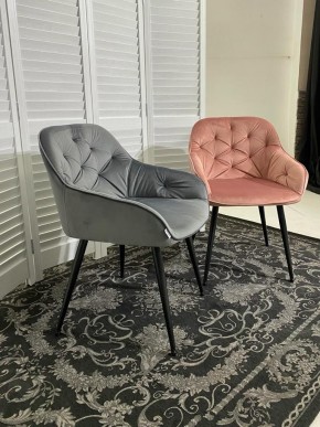 Стул BREEZE BLUVEL-14 GREY, велюр / черный каркас М-City в Лысьве - lysva.mebel24.online | фото 4