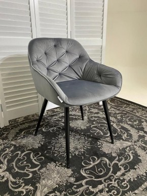Стул BREEZE BLUVEL-14 GREY, велюр / черный каркас М-City в Лысьве - lysva.mebel24.online | фото 6