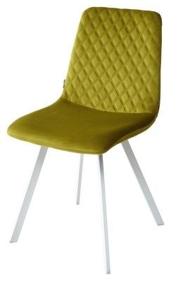 Стул DAIQUIRI BLUVEL-75 OLIVA / белый каркас, велюр М-City в Лысьве - lysva.mebel24.online | фото 1