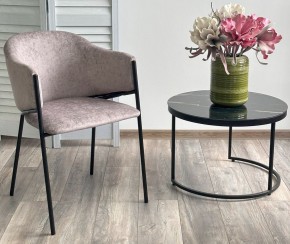 Стул ДИЛЛ, цвет RAIN 11 капучино, велюр / черный каркас М-City в Лысьве - lysva.mebel24.online | фото 3