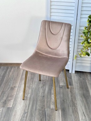 Стул ELLI BLUVEL-40 Бежевый, велюр / золотой каркас М-City в Лысьве - lysva.mebel24.online | фото 3