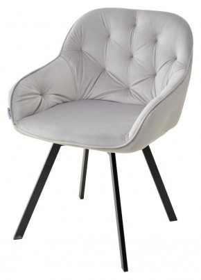 Стул GALE 360 град. поворот. BLUVEL-03 LIGHT GREY, велюр/ черный каркас, М-City в Лысьве - lysva.mebel24.online | фото 1