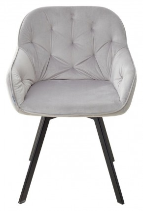 Стул GALE 360 град. поворот. BLUVEL-03 LIGHT GREY, велюр/ черный каркас, М-City в Лысьве - lysva.mebel24.online | фото 3