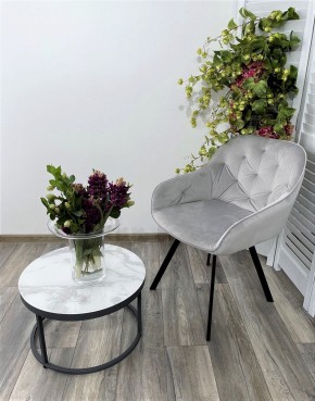 Стул GALE 360 град. поворот. BLUVEL-03 LIGHT GREY, велюр/ черный каркас, М-City в Лысьве - lysva.mebel24.online | фото 6