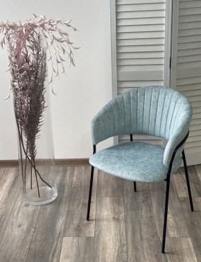 Стул ГЕММА, цвет RAIN 7 breeze, велюр / черный каркас М-City в Лысьве - lysva.mebel24.online | фото 4